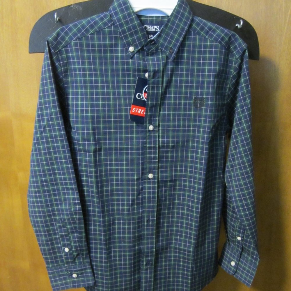 NWT Boys M LS Chaps dress shirts